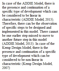 Topic 1 - Models of Design Comparing with the ADDIE Model